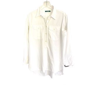 Lauren White Button up Shirt